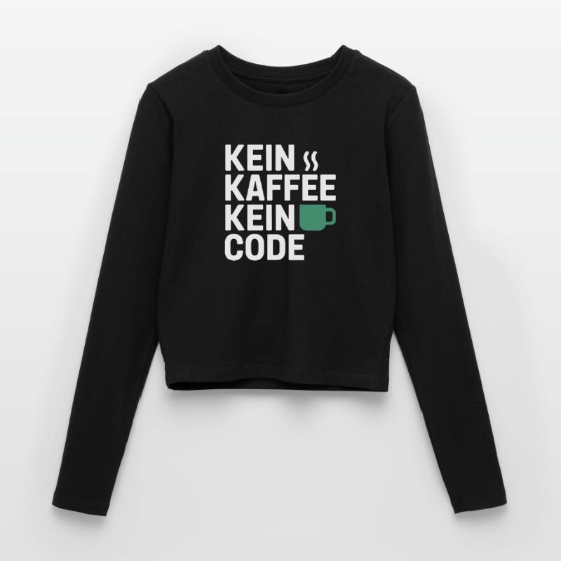 No Coffee No Code Programmer Computer Scientist Women's Slim Fit Longsleeve