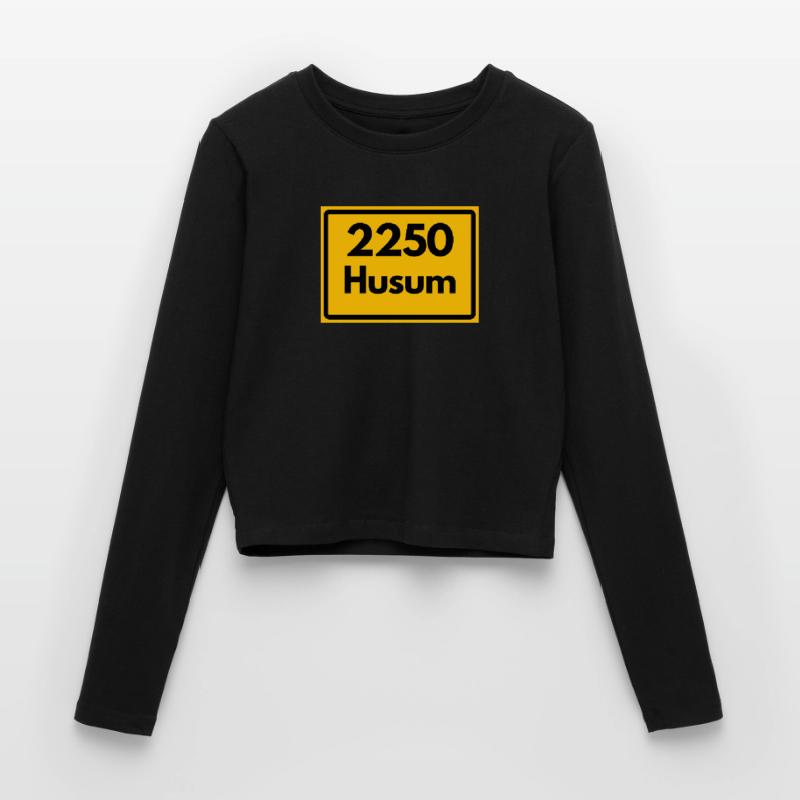 OLD POSTCODE POSTCODE RETRO 2250 HUSUM – NORDSEE Women's Slim Fit Longsleeve