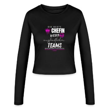 beste Chefin unglaubliches Team Chefin geschenke - Manches longues slim fit Femme - noir - Devant - AI Model Female 172 light (172cm)