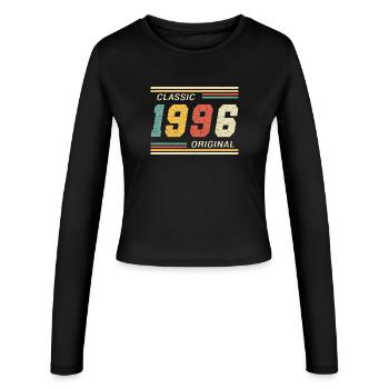 1996 - Original classique - Manches longues slim fit Femme - noir - Devant - AI Model Female 172 light (172cm)