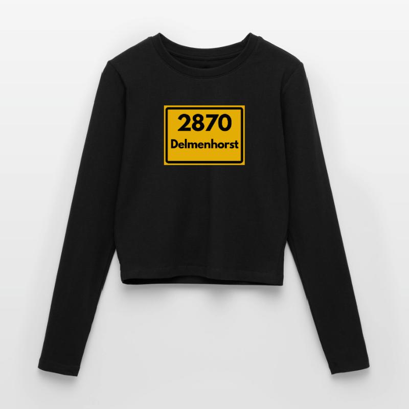 OLD POSTCODE POSTCODE RETRO 2870 DELMENHORST Women's Slim Fit Longsleeve