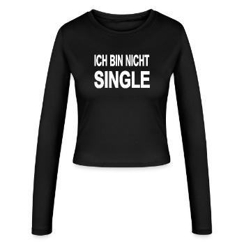 Single - Frauen Slim Fit Langarmshirt - Schwarz - Vorne - AI Model Female 172 light (172cm)