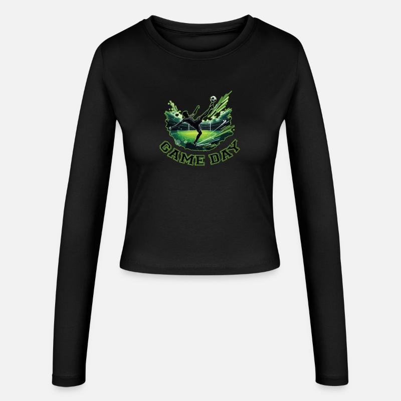 Game Day Soccer: Dynamic Save - Women's Slim Fit Longsleeve - black