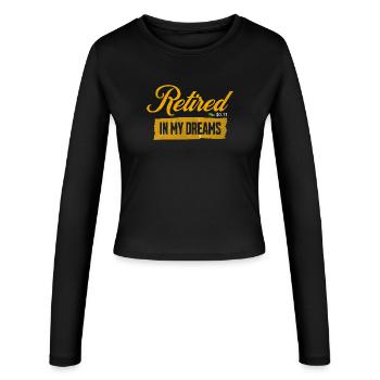 Retraité dans mes rêves - Design drôle de retraite - Manches longues slim fit Femme - noir - Devant - AI Model Female 172 light (172cm)