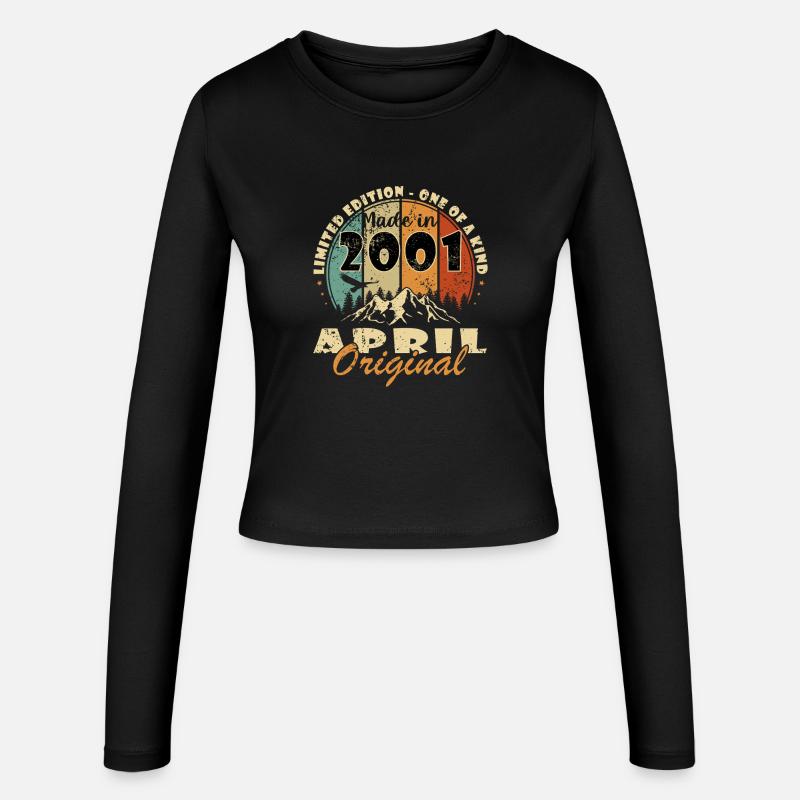 April 2001 Retro Edition - Women's Slim Fit Longsleeve - black