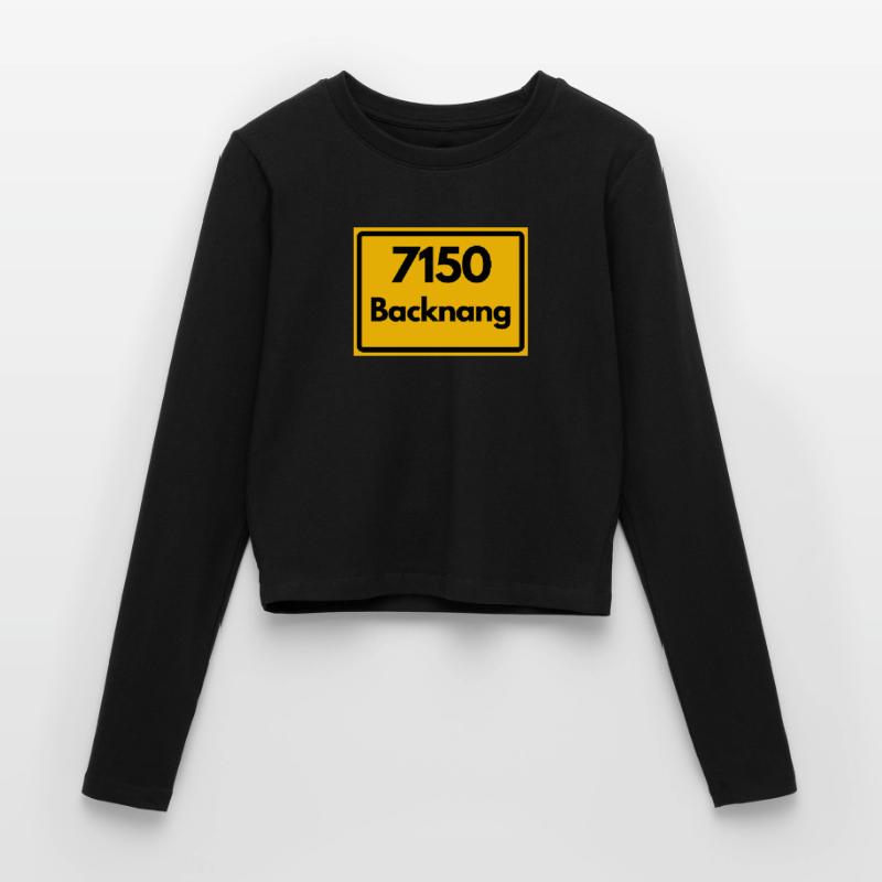 OLD POSTCODE POSTCODE RETRO 7150 BACKNANG HEIMAT Women's Slim Fit Longsleeve