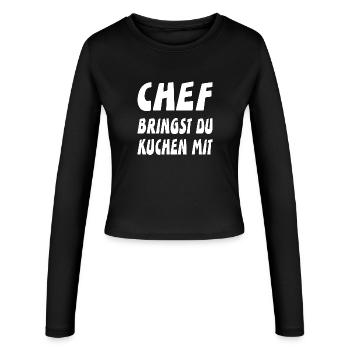 Chef - Frauen Slim Fit Langarmshirt - Schwarz - Vorne - AI Model Female 172 light (172cm)