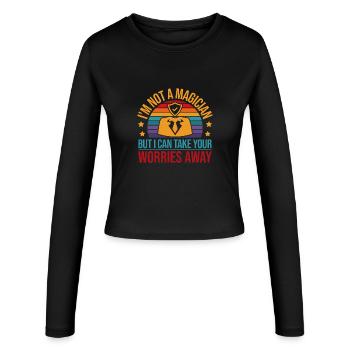 Insurance Agent Take Worries Away Funny Insurance - Women's Slim Fit Longsleeve - black - Front - AI Model Female 172 light (172cm)