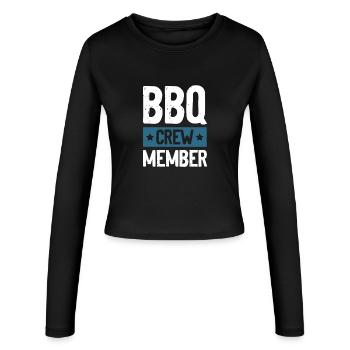 Équipe de barbecue - Manches longues slim fit Femme - noir - Devant - AI Model Female 172 light (172cm)