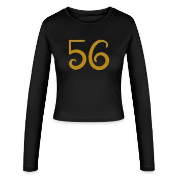 56 - Frauen Slim Fit Langarmshirt - Schwarz - Vorne - AI Model Female 172 light (172cm)
