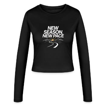 Nouvelle saison, nouvelle façon - Manches longues slim fit Femme - noir - Devant - AI Model Female 172 light (172cm)