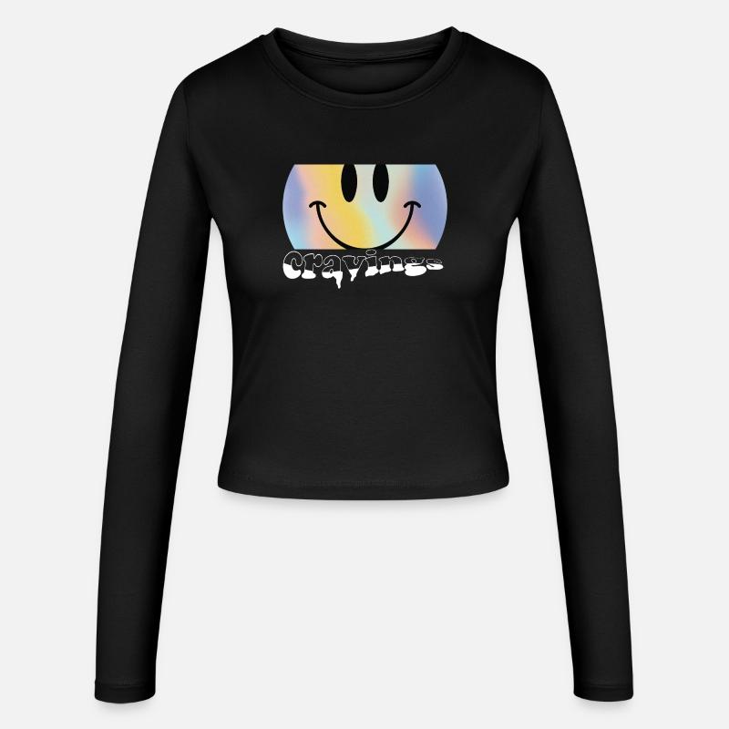 Tie-Dye Cravings Logo - Women's Slim Fit Longsleeve - black