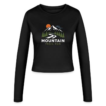 Course de montagne - Manches longues slim fit Femme - noir - Devant - AI Model Female 172 light (172cm)