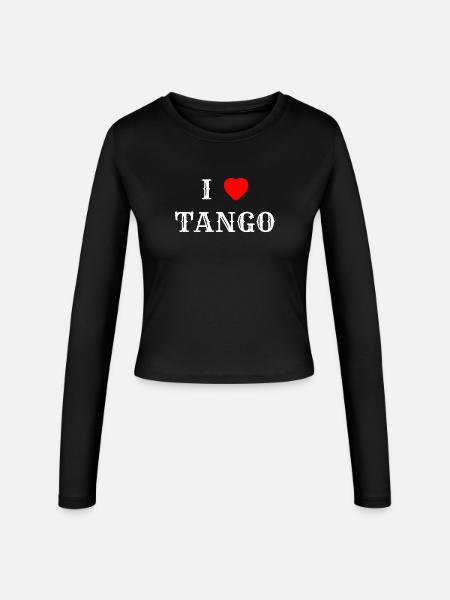 I Love Tango - Women's Slim Fit Longsleeve - black
