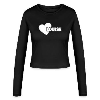 Née Louise - Manches longues slim fit Femme - noir - Devant - AI Model Female 172 light (172cm)
