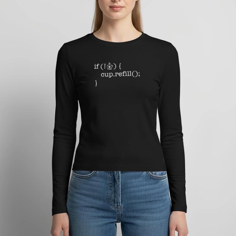 Coffee code lover software developer programmer Women's Slim Fit Longsleeve