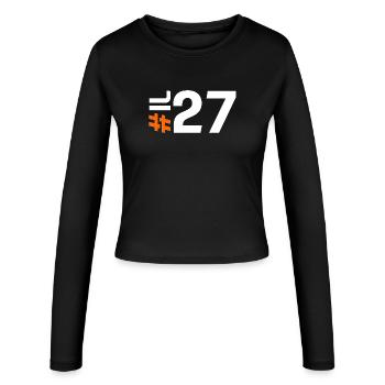 IL27-KARTON - Frauen Slim Fit Langarmshirt - Schwarz - Vorne - AI Model Female 172 light (172cm)