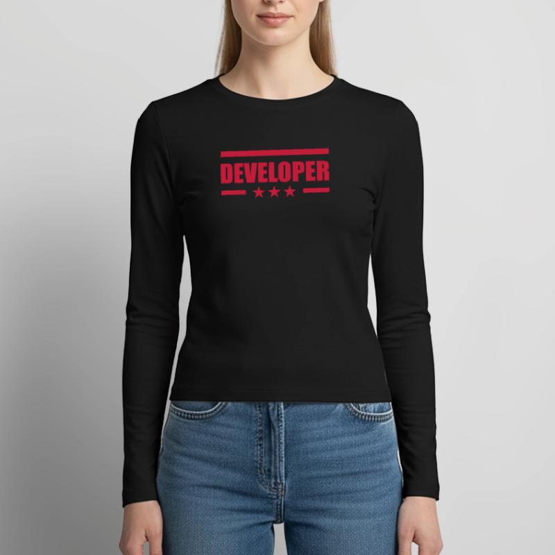 Developer Frauen Slim Fit Langarmshirt