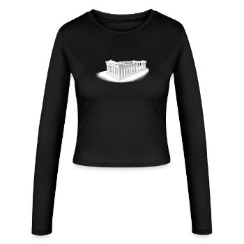 PARTHÉNON ATHÈNES - Manches longues slim fit Femme - noir - Devant - AI Model Female 172 light (172cm)