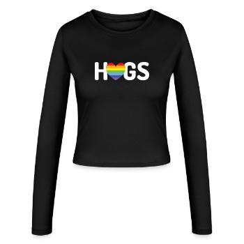 Câlins LGBT - Manches longues slim fit Femme - noir - Devant - AI Model Female 172 light (172cm)