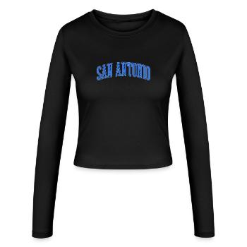 San Antonio (Texas) - Manches longues slim fit Femme - noir - Devant - AI Model Female 172 light (172cm)