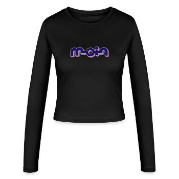 Moin - Frauen Slim Fit Langarmshirt - Schwarz - Vorne - AI Model Female 172 light (172cm)