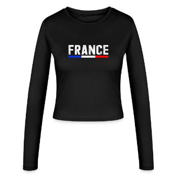FRANCE - Manches longues slim fit Femme - noir - Devant - AI Model Female 172 light (172cm)