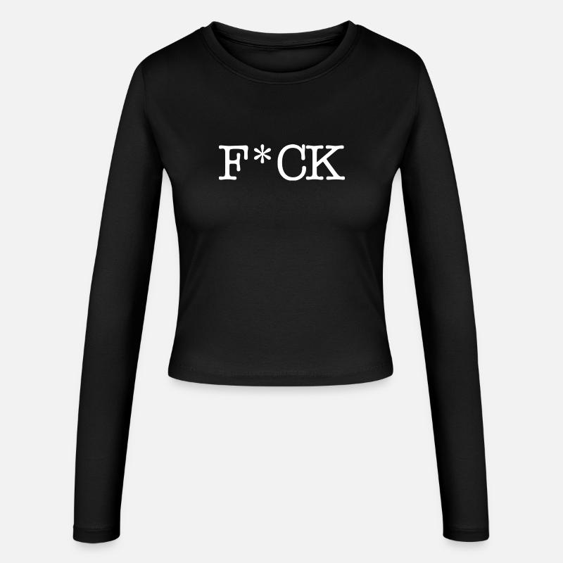 F_CK_White - Women's Slim Fit Longsleeve - black