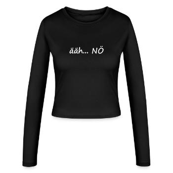 euh... NON - Manches longues slim fit Femme - noir - Devant - AI Model Female 172 light (172cm)