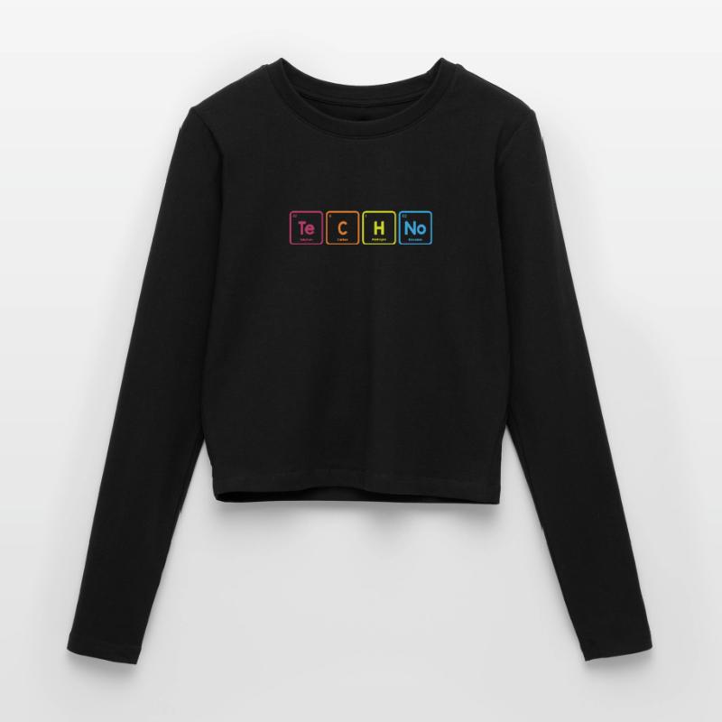 Techno-Elemente Frauen Slim Fit Langarmshirt