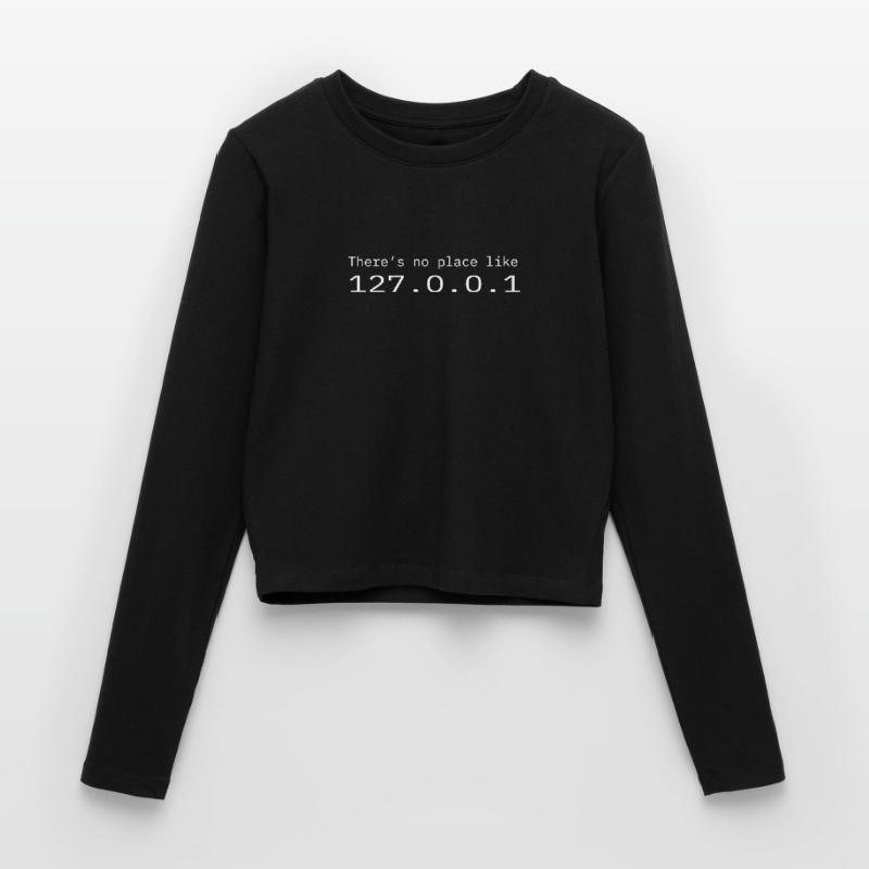 Programmeur Nerd IT Aucun endroit comme Localhost Manches longues slim fit Femme