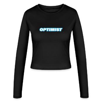 optimiste - Manches longues slim fit Femme - noir - Devant - AI Model Female 172 light (172cm)