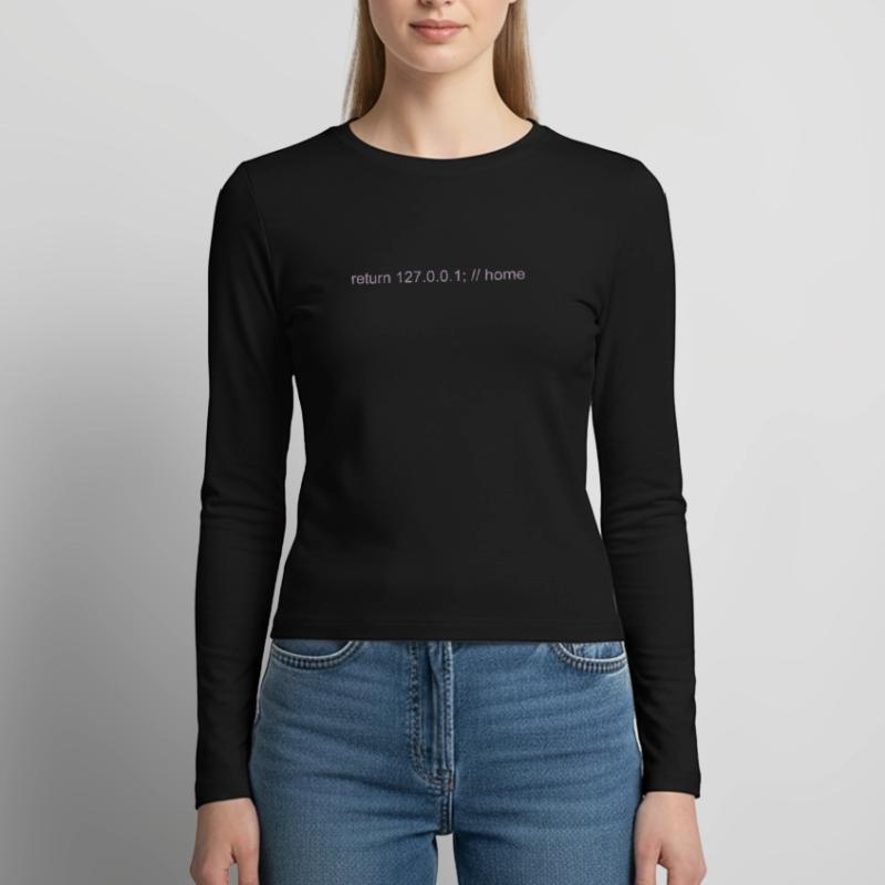 Programmer Nerd IT Joke Developer Home Women's Slim Fit Longsleeve