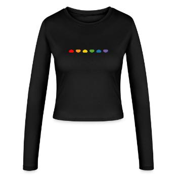Regenbogen Nugget - Frauen Slim Fit Langarmshirt - Schwarz - Vorne - AI Model Female 172 light (172cm)