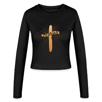 Messie - Manches longues slim fit Femme - noir - Devant - AI Model Female 172 light (172cm)