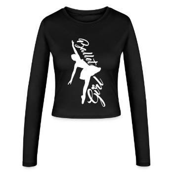 Ballettmädchen - Frauen Slim Fit Langarmshirt - Schwarz - Vorne - AI Model Female 172 light (172cm)