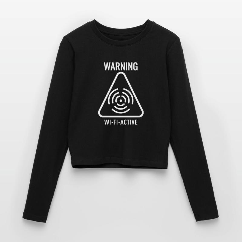 WiFi Active Warning Triangle Women's Slim Fit Longsleeve