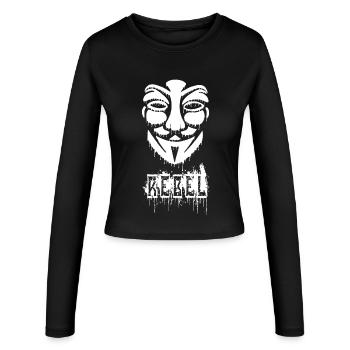 Anonyme Graffiti - Frauen Slim Fit Langarmshirt - Schwarz - Vorne - AI Model Female 172 light (172cm)