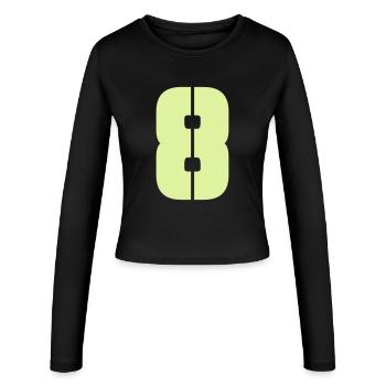8 - Women's Slim Fit Longsleeve - black - Front - AI Model Female 172 light (172cm)