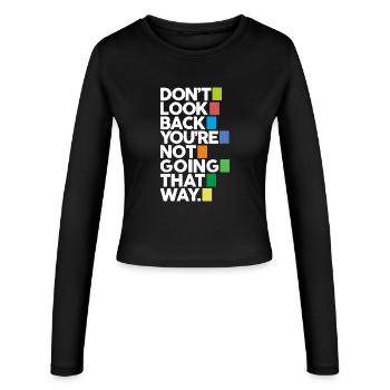 Don't look back (dark) - Women's Slim Fit Longsleeve - black - Front - AI Model Female 172 light (172cm)
