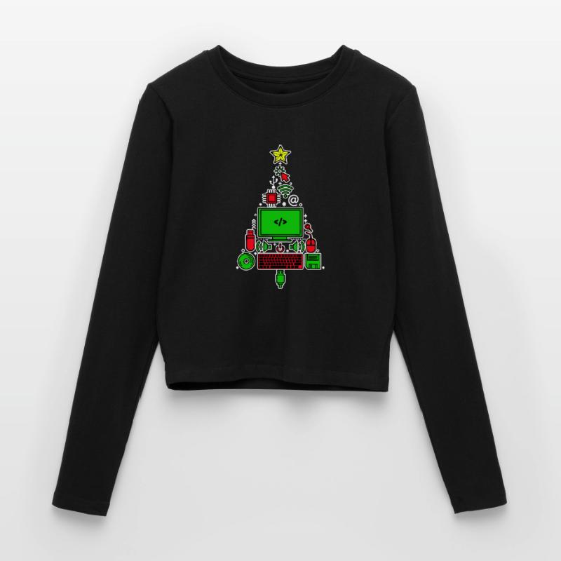 Développeur de scripts de débogage de code Computer Geek Manches longues slim fit Femme