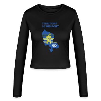 Gebiet von Belfort 90 - Frauen Slim Fit Langarmshirt - Schwarz - Vorne - AI Model Female 172 light (172cm)