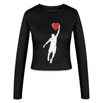 Herz Dunk - Frauen Slim Fit Langarmshirt - Schwarz - Vorne - AI Model Female 172 light (172cm)