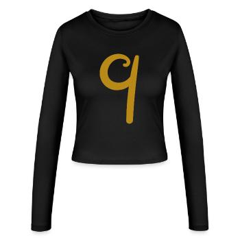 9 - Women's Slim Fit Longsleeve - black - Front - AI Model Female 172 light (172cm)