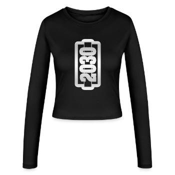 2030 - Manches longues slim fit Femme - noir - Devant - AI Model Female 172 light (172cm)