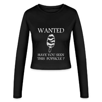 Wanted Eis Shirt – Lustiges Sommer Design - Women's Slim Fit Longsleeve - black - Front - AI Model Female 172 light (172cm)