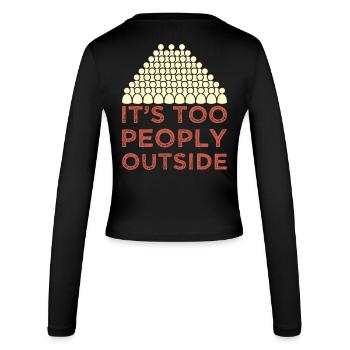 Introvert - Women's Slim Fit Longsleeve - black - Back - AI Model Female 172 light (172cm)