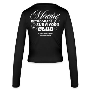 Club des survivants de Mercure rétrograde - Manches longues slim fit Femme - noir - Dos - AI Model Female 172 light (172cm)