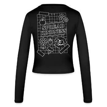 Répandre la gentillesse (blanc) - Manches longues slim fit Femme - noir - Dos - AI Model Female 172 light (172cm)