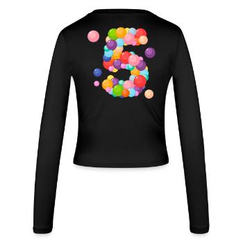 I am 5 years old, birthday 5 years, 5 years old - Women's Slim Fit Longsleeve - black - Back - AI Model Female 172 light (172cm)